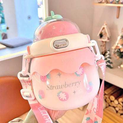 Big Belly Cup Appearance Straw Plastic High Temperature Resistant Sports Portable Water Bottle